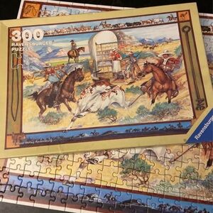 Vintage Ravensburger (1992) The Cowboys 300 pieces complete